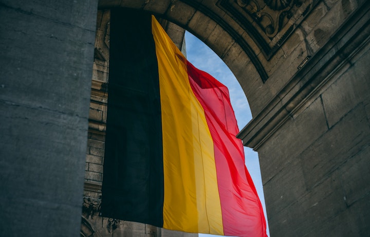 Bandera De Belgica Ondulando