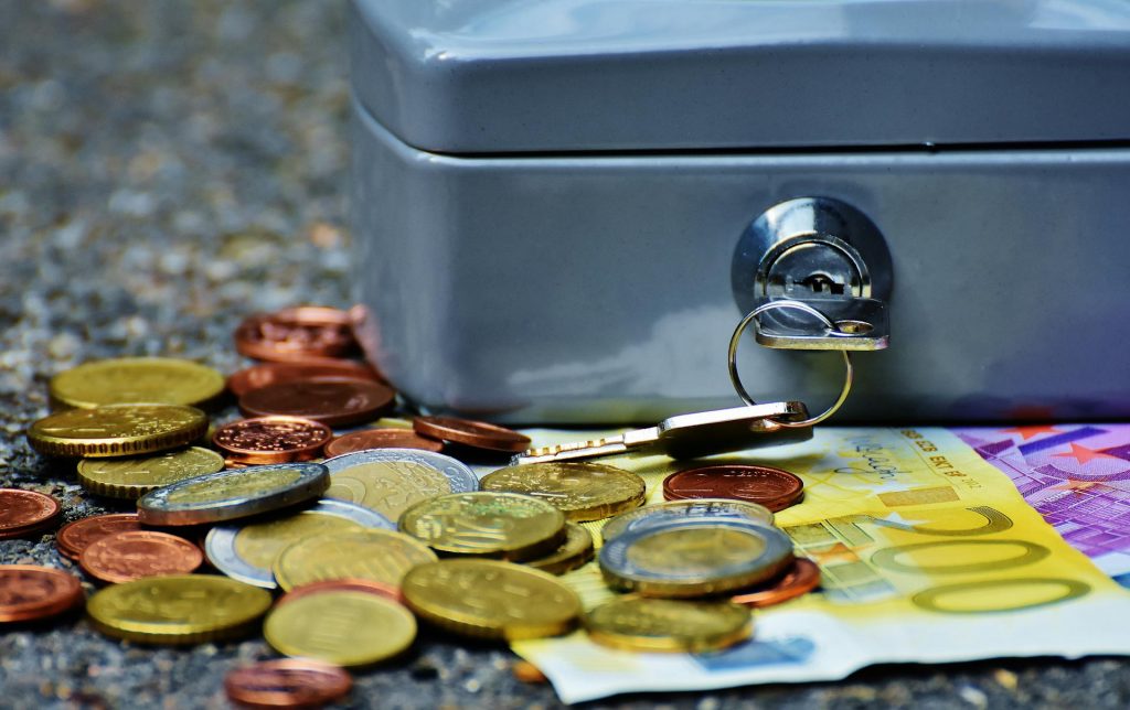 Billetes Y Monedas Caja Fuerte