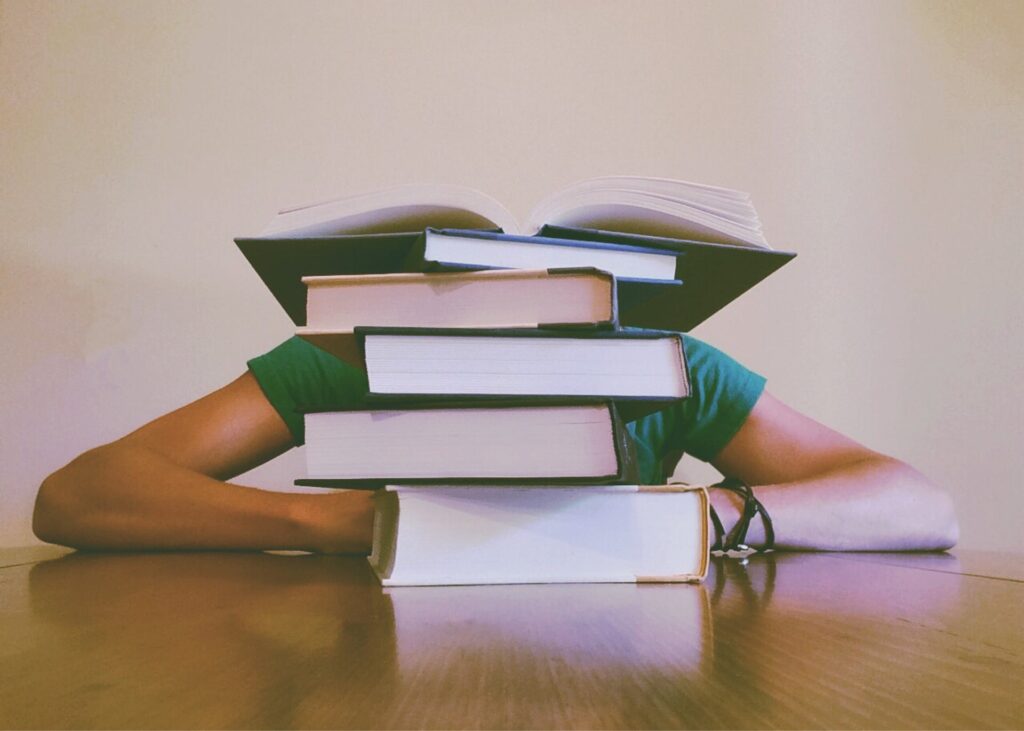 a pile of books