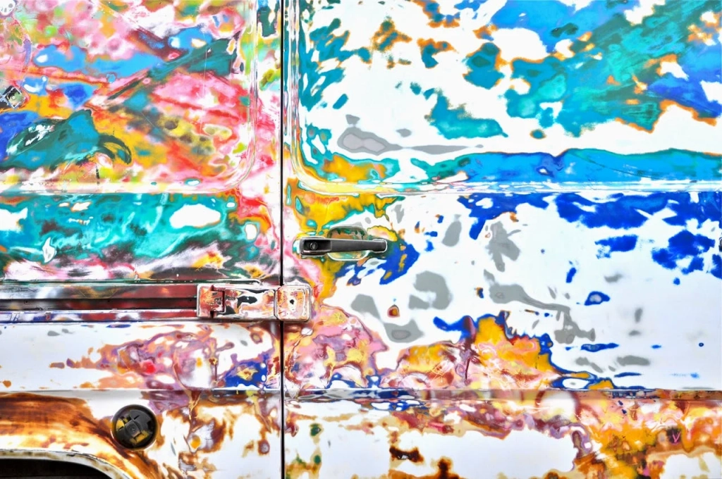 Blue White And Green Abstract Painting